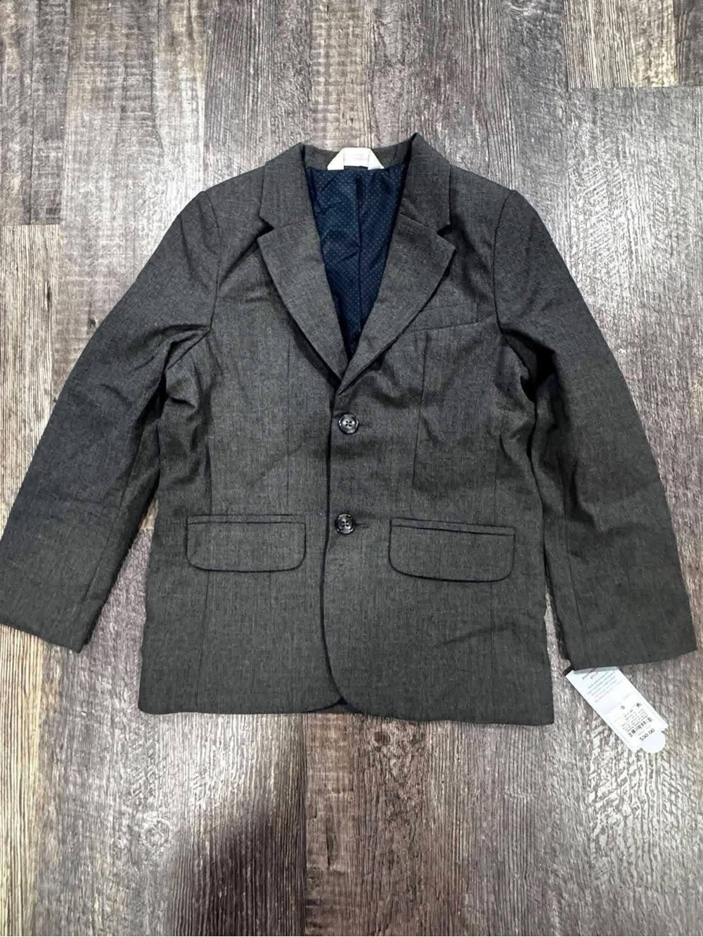Cat & Jack Boys Dark Gray Two-Button Blazer